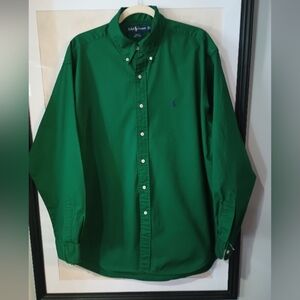 Ralph Lauren Blake Men's Kelly Green Shirt Large St Patrick's Day Christmas